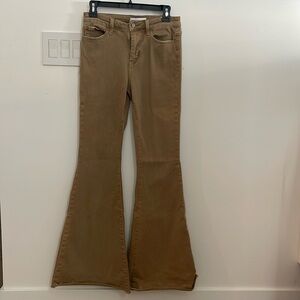 Denim bell bottom jeans in Mocha